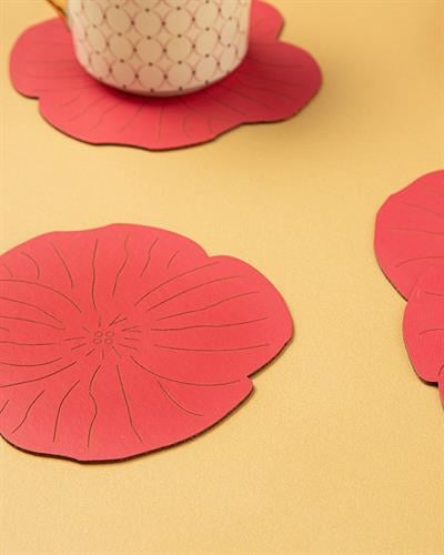 Blossom Подложка За Чаша 4 Бр., Гофре, Розово, 10 Cm