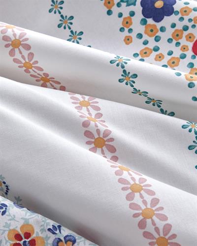 Спален Комплект Двоен Памучен 200x220 см Червен - Син