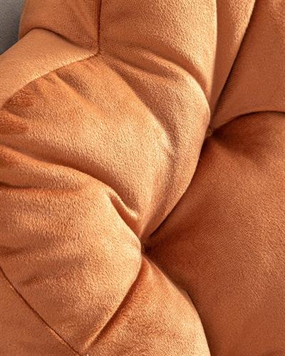 Blossom Velvet Decorative Cushion 40 cm Burnt Orange