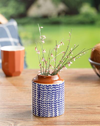 Blue Adventures Ваза 9x9x11 cm Син