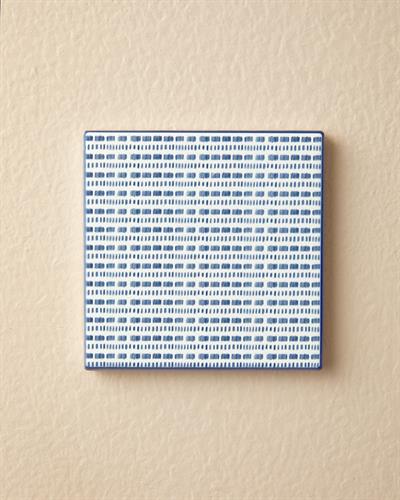 Blue Checked Подложка За Чаша Керамика 10,8 см Син