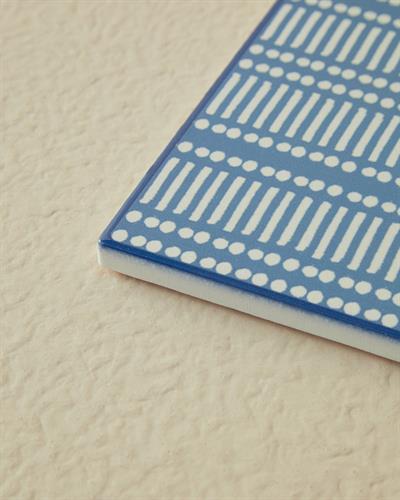 Blue Daisy Подложка За Топло Сервиране Керамика 16x16 см Син