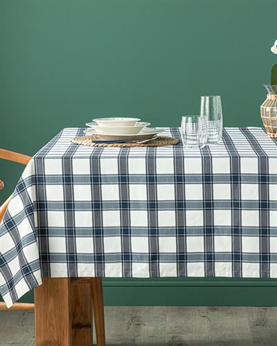 Blue Lines Покривка За Маса Полиестер, Тъмно Синьо, 150 X 200 Cm