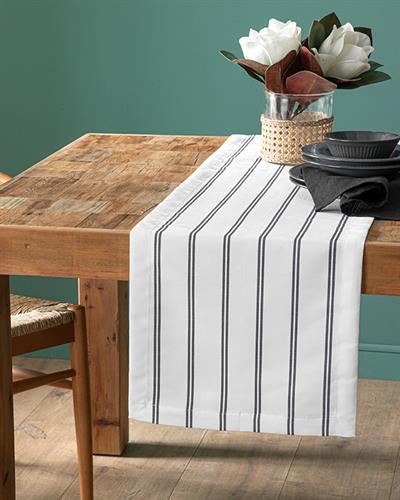 Blue Lines Ранър Полиестер, Тъмно Синьо, 40 X 140 Cm