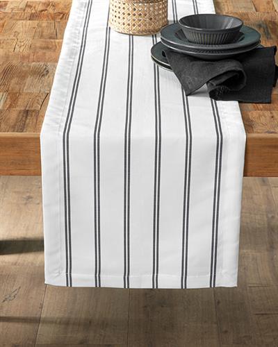 Blue Lines Ранър Полиестер, Тъмно Синьо, 40 X 140 Cm