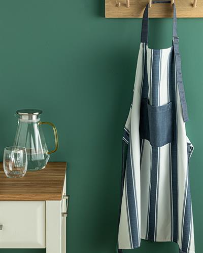 Blue Lines Кухненска Престилка Полиестер, Тъмно Синьо, 65 X 75 Cm