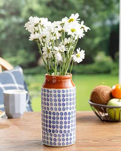 Blue Nature Ваза 10.3x10.3x21.2 см Син