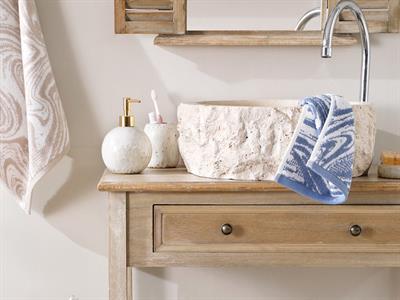 Bluewaves ХАВЛИЯ ЗА ЛИЦЕ Боядисана нишка 50x80 cm Light Beige