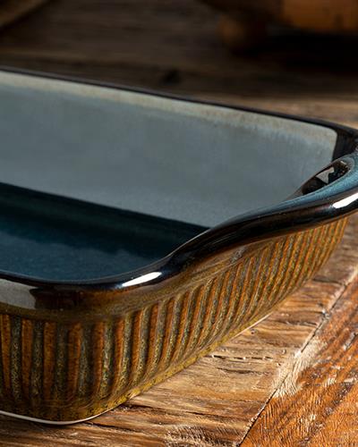 Blurry Тепсия За Фурна Stoneware, Синьо-Кафяво, 0