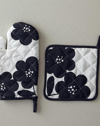 Bohemia Кухненски Комплект 2 бр. Полиестер 19x30+20x20 см Черен