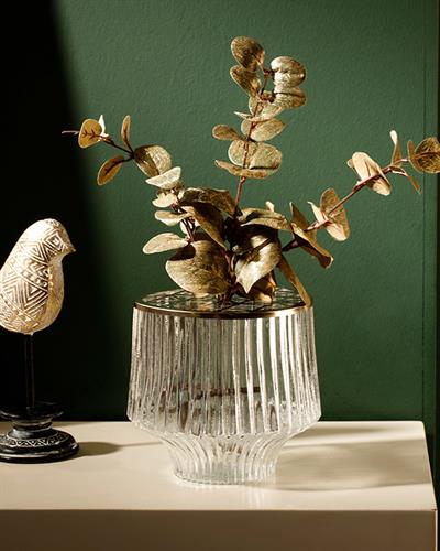 Bohemian Crystal Ваза Стъкло 14,3x14,3x13,5 см Прозрачен