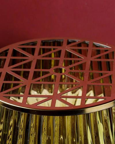 Bohemian Crystal Ваза Стъкло 17,5x17,5x11 см Бронзов