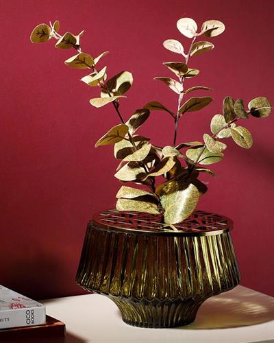 Bohemian Crystal Ваза Стъкло 17,5x17,5x11 см Бронзов