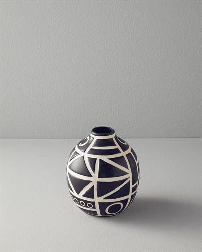 Boho Ваза Доломит 13x13x16 cm Черен