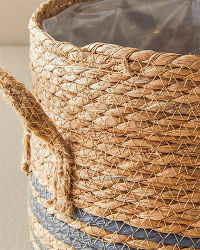 Boho Кошница 2 бр. Слама 37x36+27x25 см Натурален