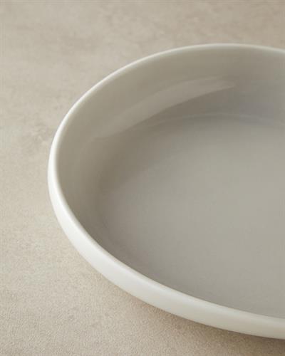 Boho Дълбока Чиния Китайски костен порцелан 23 см Сив