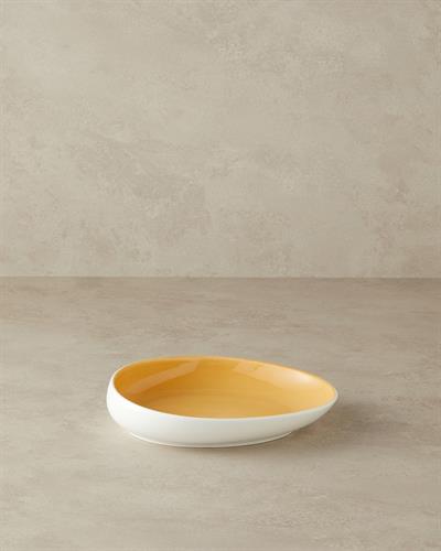 Boho Дълбока Чиния Китайски костен порцелан 23 см Жълт