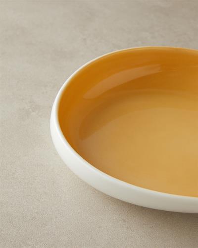 Boho Дълбока Чиния Китайски костен порцелан 23 см Жълт