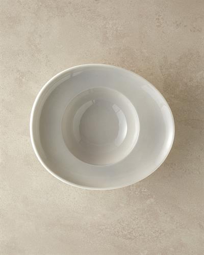 Boho Подложна Чиния За Сервиране Спагети Китайски костен порцелан 24 см Сив