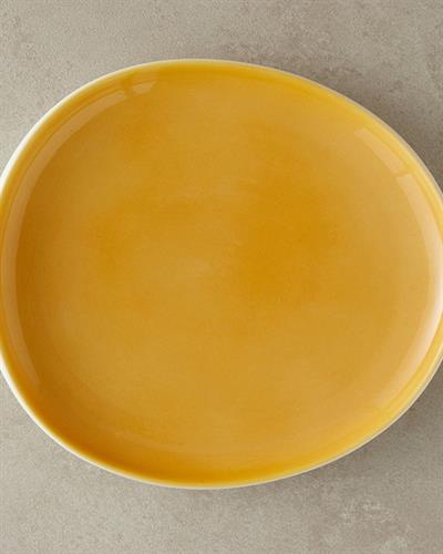 Boho Подложна Чиния За Сервиране Китайски костен порцелан 27 см Жълт