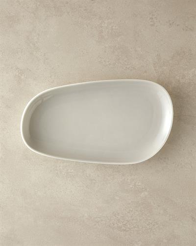 Boho Плато Китайски костен порцелан 27 см Сив