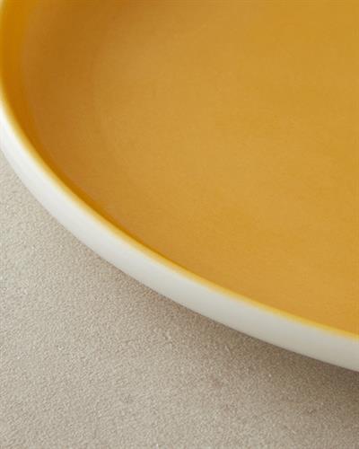 Boho Подложна Чиния За Сервиране Китайски костен порцелан 27 см Жълт