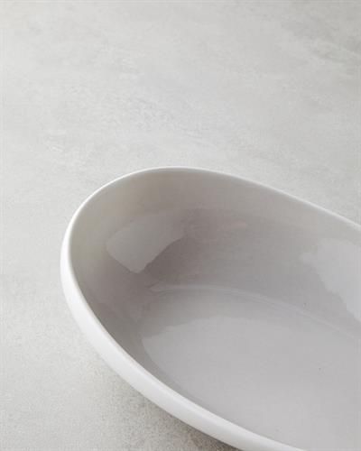 Boho Купа Китайски костен порцелан 30 см Сив
