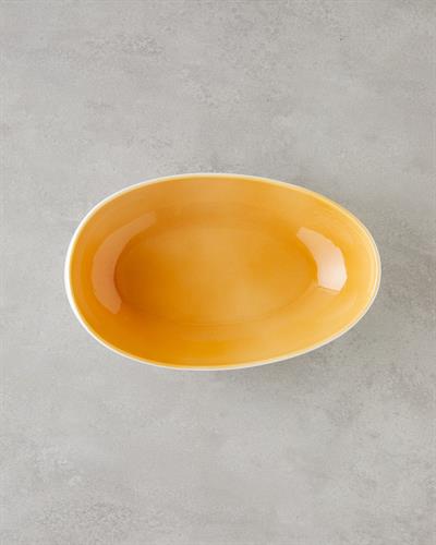 Boho Купа Китайски костен порцелан 30 см Жълт