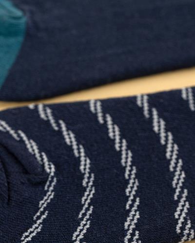 Bold Line Cotton mens with 2 pieces Ankle Socks 40-44 Dark Blue