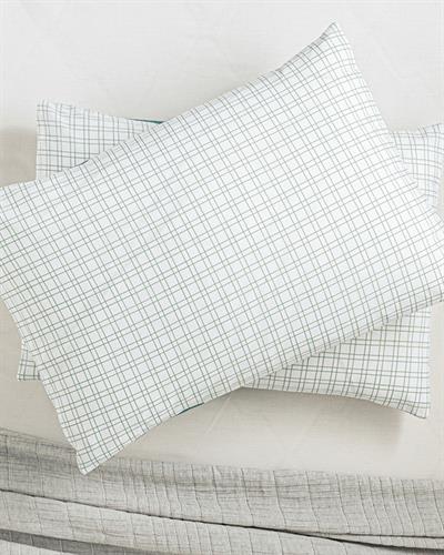 Bold Line Кълъфка За Възглавница 2Бр., Лесно За Гладене, Зелено, 50 X 70 Cm