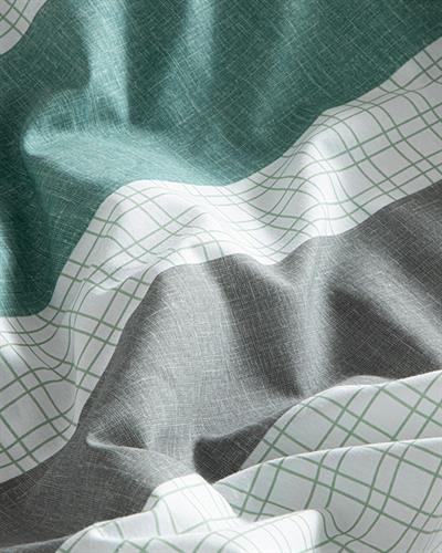 Bold Line Комплект Спално Бель Двоен Размер, Лесно За Гладене, Зелено, 200 X 220 Cm