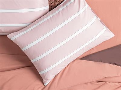 Bold Stripe Калъфка За Възглавница 2 бр. Памучен 50x70 см Розов
