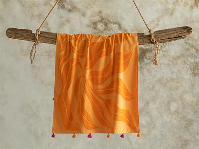 Bony Плажна Хавлия Кадифе С Жакард, Памучен, Оранжево,, 90 X 150 Cm