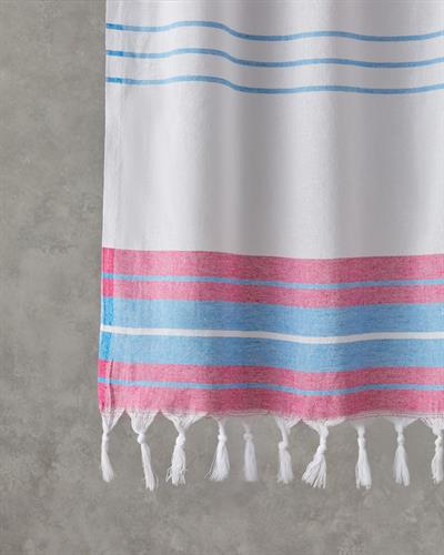 Bony Пещемал на райе Регенериран 90x150 cm Морскосин - Оранжев