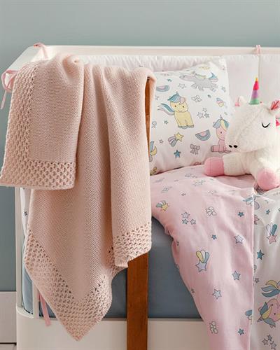 Bordure Бебешко Одеяло Единичен 80x120 cm Розов