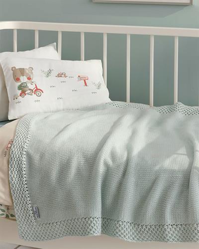 Bordure Бебешко Одеяло Единичен 80x120 cm Селадон