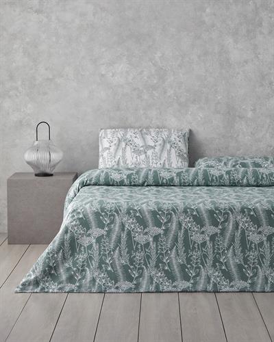 Спален Комплект Единичен Лесно за гладене 160x220 см Зелен