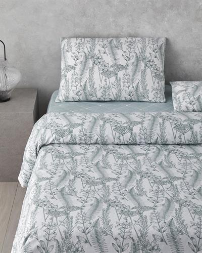 Спален Комплект Единичен Лесно за гладене 160x220 см Зелен