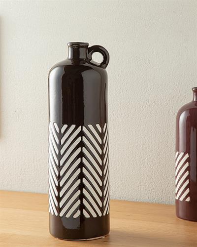 Bottle Ваза 11.3x11.6x36.5 см Кафяв