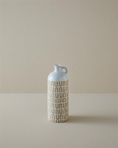 Bottle Ваза Доломит 9,5x9,5x25 см Бял