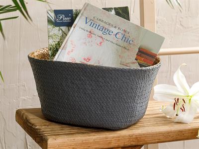 Bran Кошница Слама 25x32 см Бежов - Сив