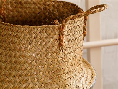 Bran Кошница Слама 25x32 см Бежов - Сив