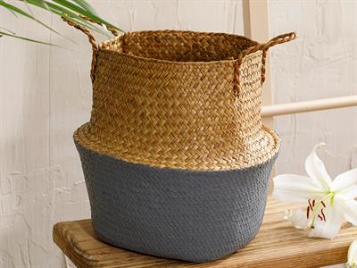 Bran Кошница Слама 25x32 см Бежов - Сив