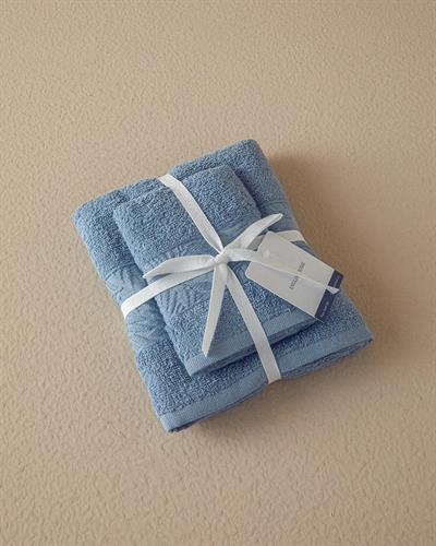 Branch Комплект Хавлия За Лице От Жакард, Памучен, Светло Индиго, 0