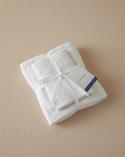 Branch Комплект Хавлия За Лице От Жакард, Памучен, Екру, 0