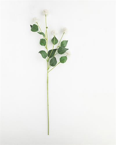 Branch Chrysanthemum Една Клонка Изкуствено Цвете Пластмасов, Бяло, 82 Cm