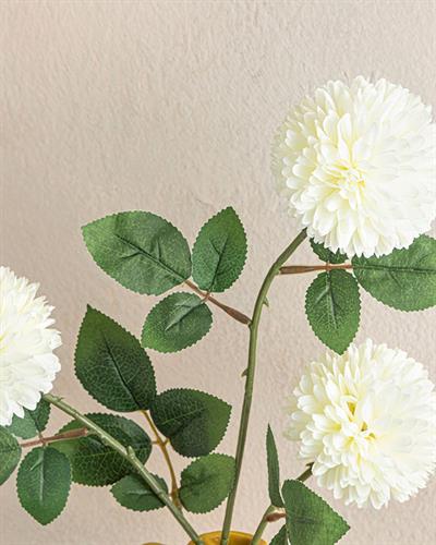 Branch Chrysanthemum Една Клонка Изкуствено Цвете Пластмасов, Червено, 82 Cm