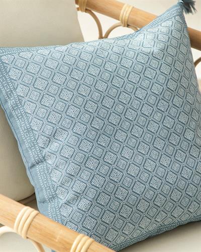 Branche Пълнена Възглавница Отпечатан, Синьо, 43 X 43 Cm