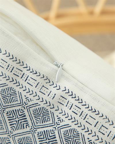 Branche Пълнена Възглавница Отпечатан, Бяло, 43 X 43 Cm