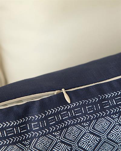 Branche Printed Filled Cushion 43x43 cm İndigo